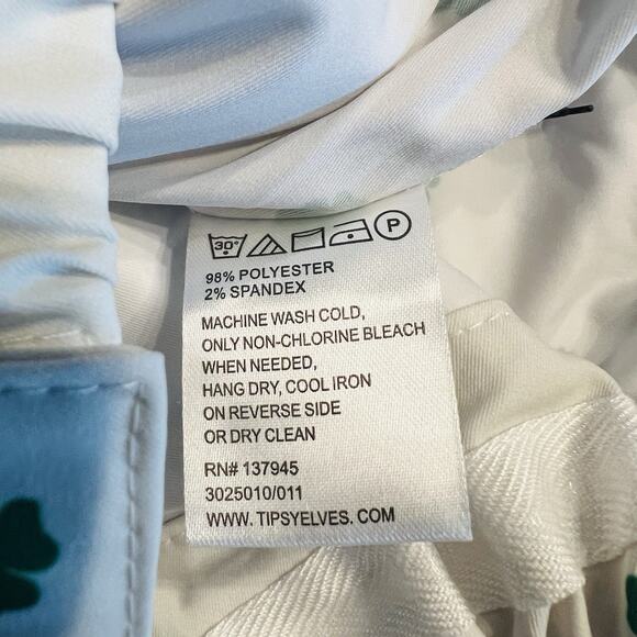 Tipsy Elves St Patty Day Shorts Clovers All Over Mens XXL White/Green (A0130) - Picture 7 of 7